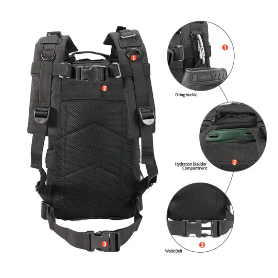 MOCHILA TÁCTICA 27L CAMUFLAJE