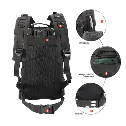 MOCHILA TÁCTICA 27L CAMUFLAJE