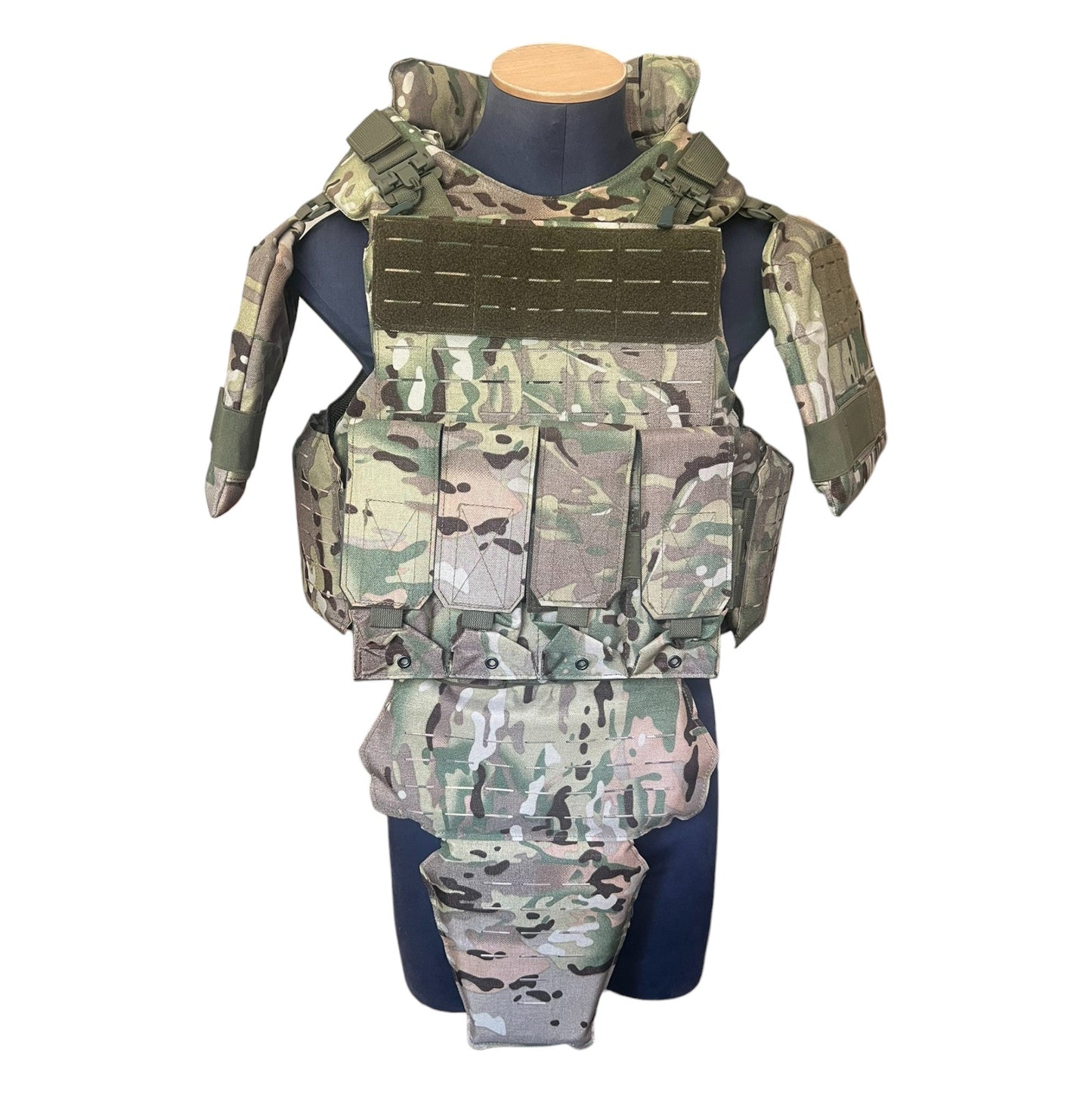 CHALECO TACTICO COMPLETO CAMUFLAJE CON 10 PLACAS NIVEL IIIA