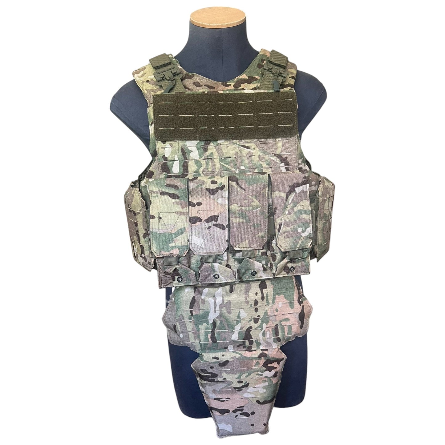 CHALECO TACTICO COMPLETO CAMUFLAJE CON 10 PLACAS NIVEL IIIA