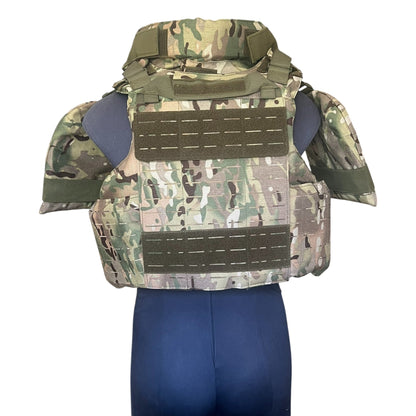 CHALECO TACTICO COMPLETO CAMUFLAJE CON 10 PLACAS NIVEL IIIA
