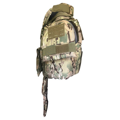 CHALECO TACTICO COMPLETO CAMUFLAJE CON 10 PLACAS NIVEL IIIA