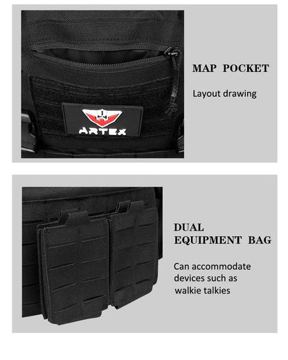 CHALECO TÁCTICO ARTEX PP NEGRO