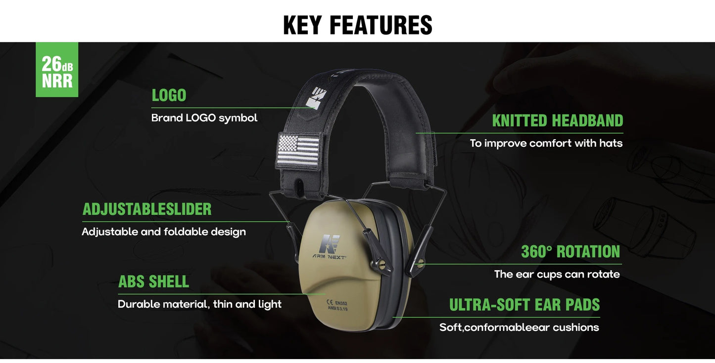 PROTECTOR AUDITIVO ARM NEXT V30 COYOTE