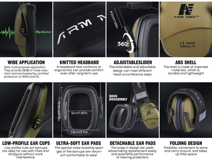 PROTECTOR AUDITIVO ARM NEXT V30 COYOTE