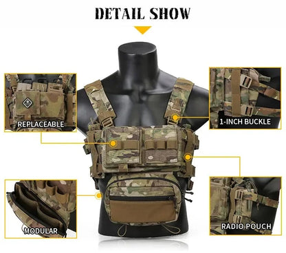 CHALECO EMERSON MK3 MULTICAM BLACK