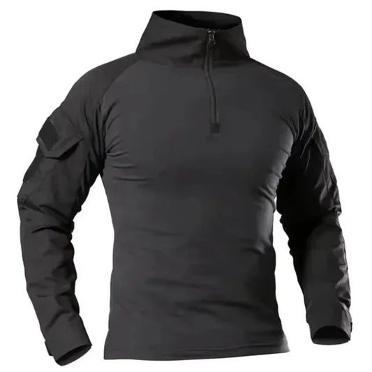 POLERA TACTICA COMBAT SHIRT NEGRA